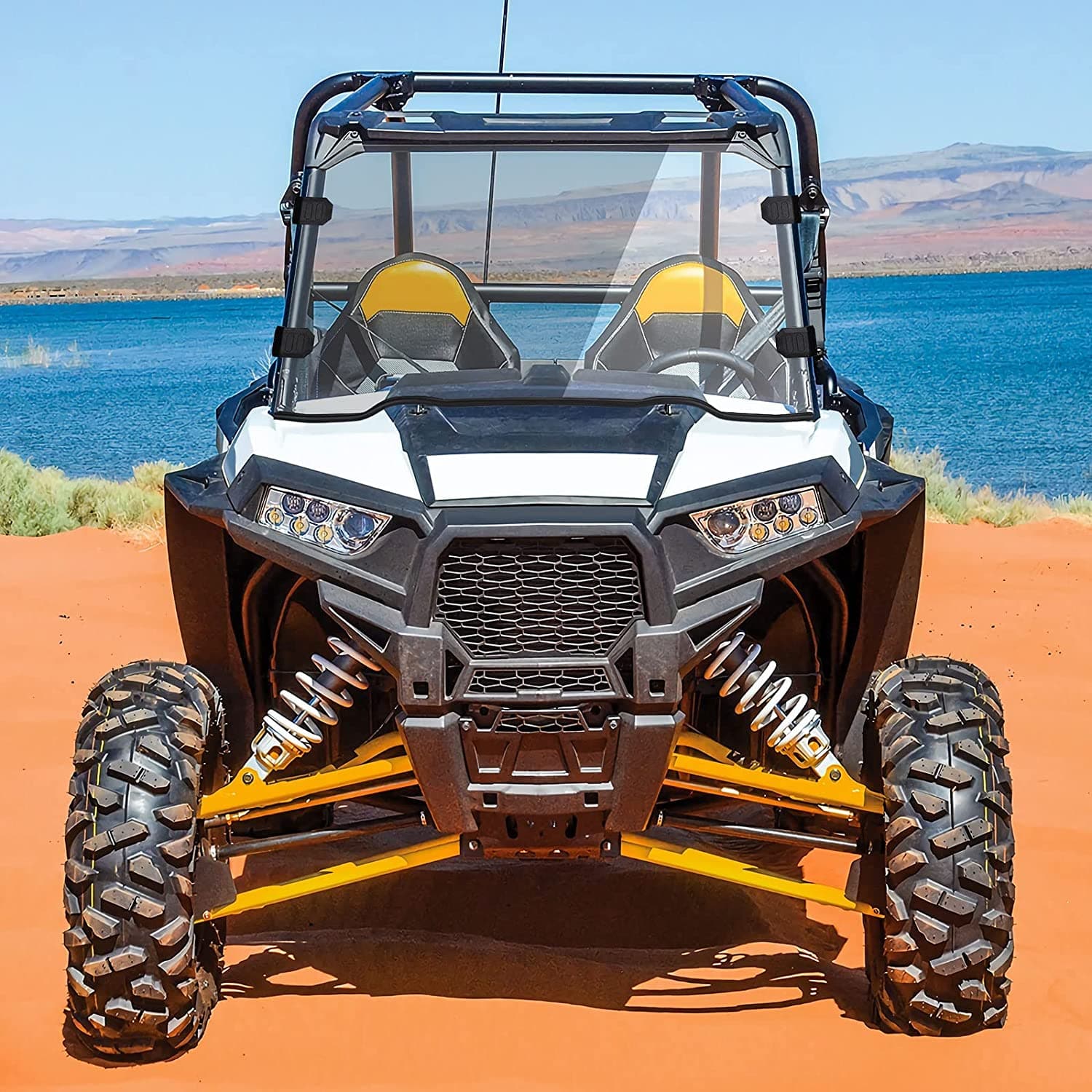 Photo of Kemimoto Front Full Windshield for Polaris 1000 / XP 1000 / 4 1000 2014-2018 by Kemimoto - Premium for UTVs / Side by Sides