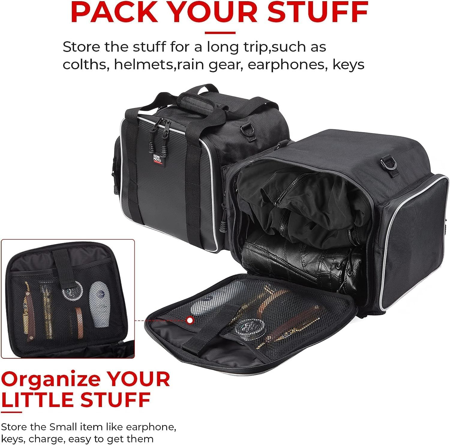 Photo of Trunk Liner Bags 1 Pairs for Harley Tri Glide 2009-2025 by Kemimoto - Premium for UTVs / Side by Sides
