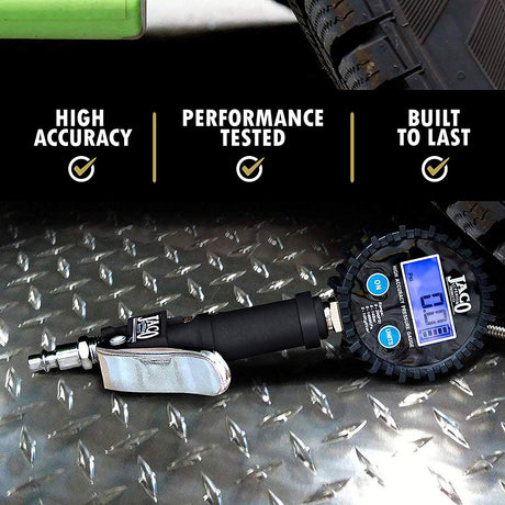 Photo of FlowPro® Digital Tire Inflator with Pressure Gauge - 200 PSI by JACO - Premium Tire Inflator Gauge for UTVs / Side by Sides