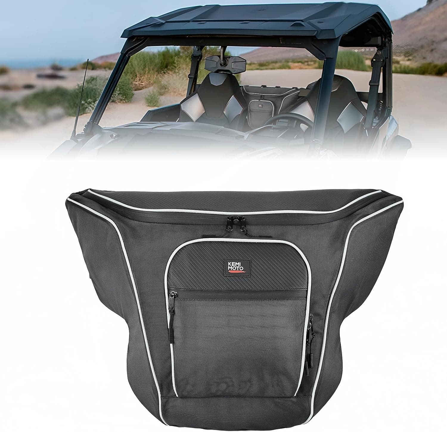 Photo of UTV Center Seat Bag for Polaris General 1000/ XP 1000 2016-2024 by Kemimoto - Premium for UTVs / Side by Sides