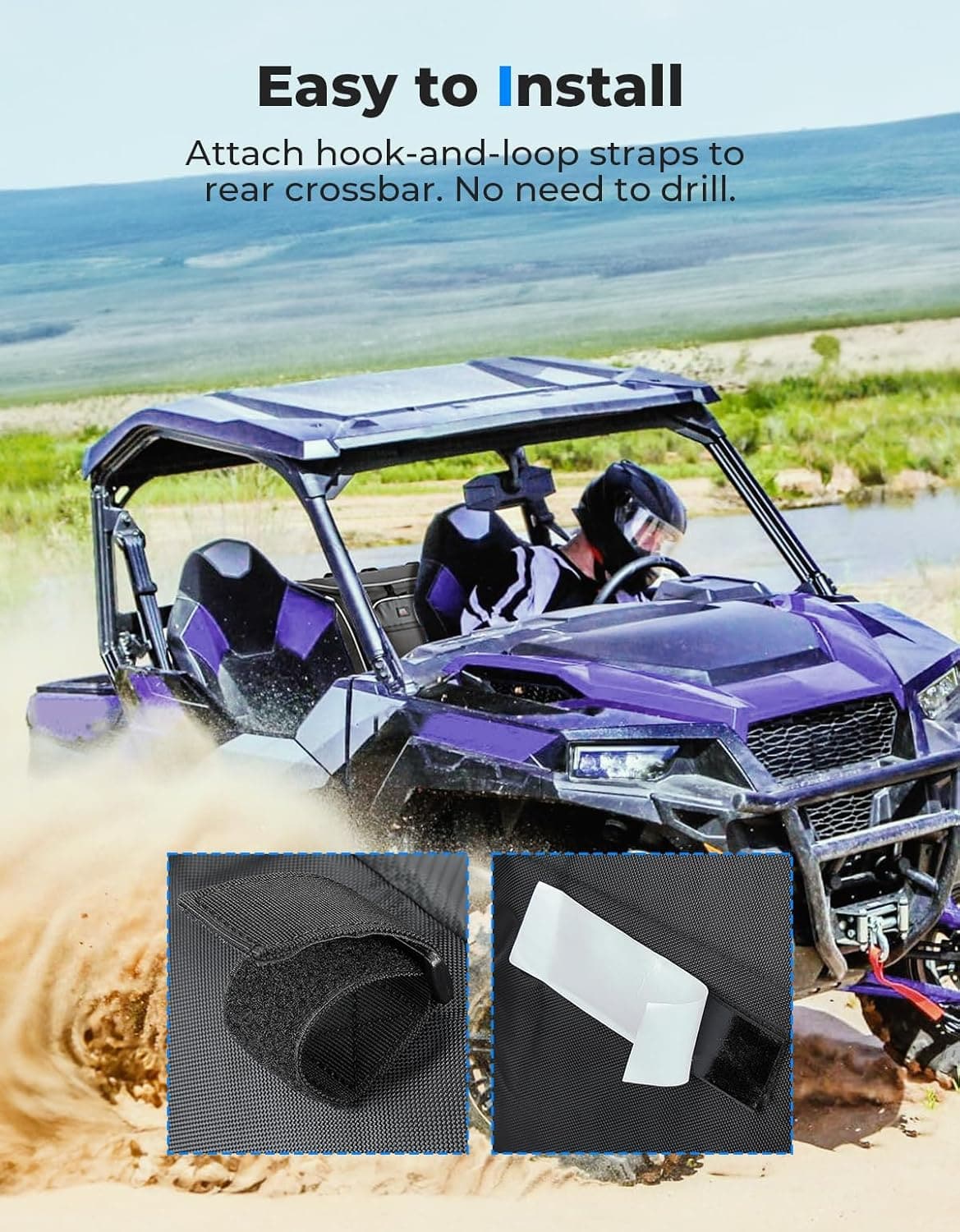Photo of UTV Center Seat Bag for Polaris General 1000/ XP 1000 2016-2024 by Kemimoto - Premium for UTVs / Side by Sides