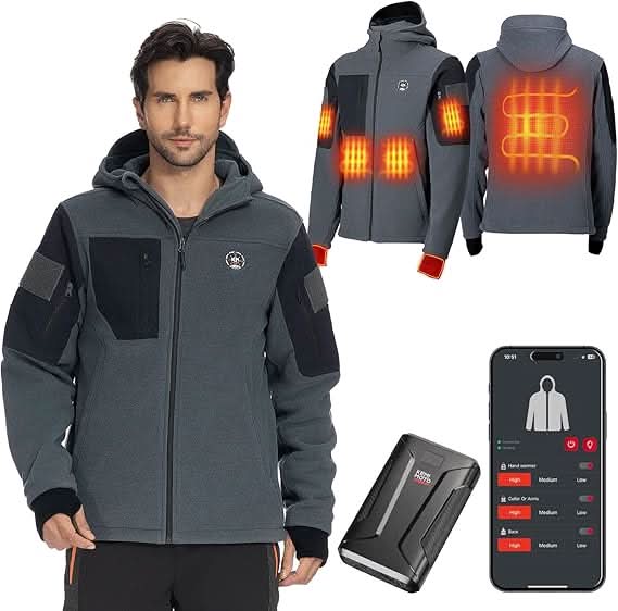 Photo of Heated Jacket with 12V 20000mAh Battery Pack by Kemimoto - Premium for UTVs / Side by Sides
