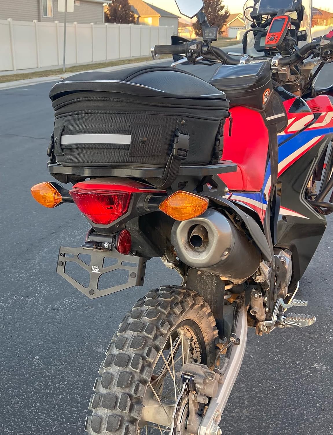 Photo of Motorcycle License Plate for CRF300L 2021-2022, CRF300L Rally 2021-2022 by Kemimoto - Premium for UTVs / Side by Sides