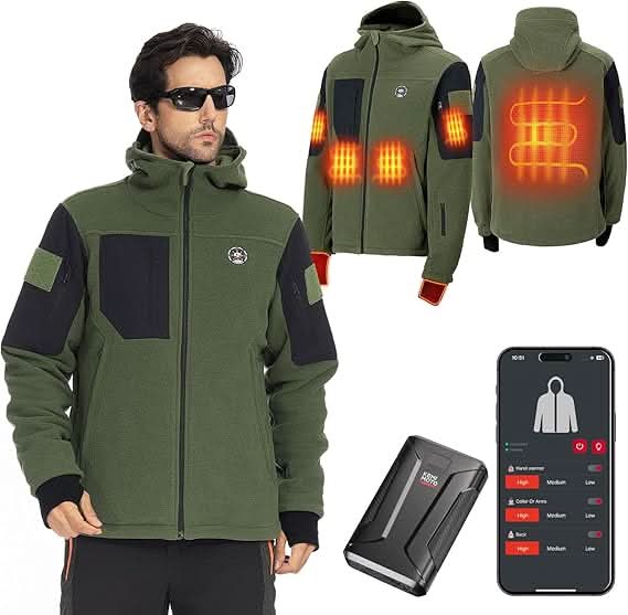 Photo of Heated Jacket with 12V 20000mAh Battery Pack by Kemimoto - Premium for UTVs / Side by Sides