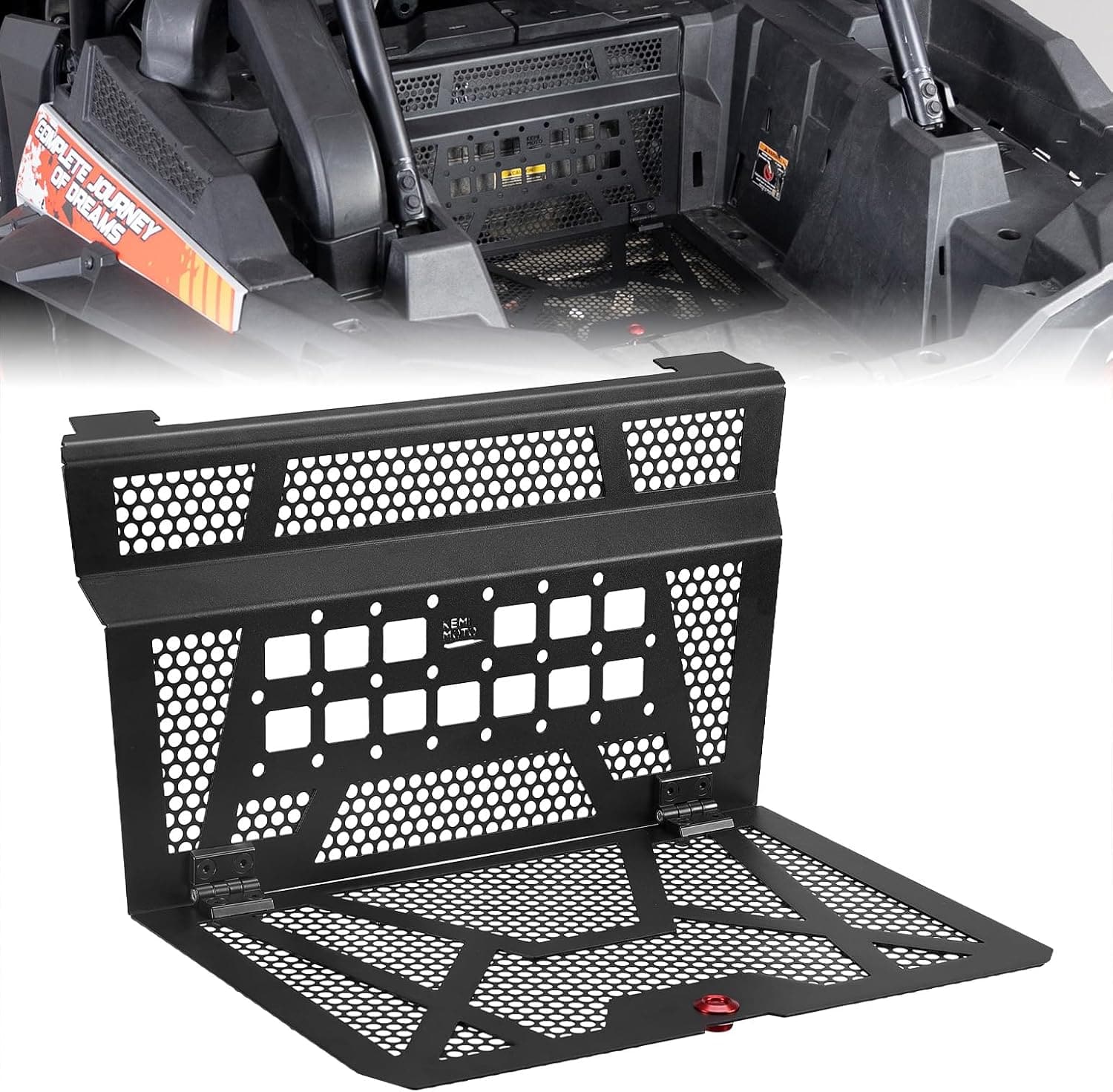 Photo of Vented Engine Cover for Polaris RZR XP 1000 /XP Turbo 2014-2023 by Kemimoto - Premium for UTVs / Side by Sides