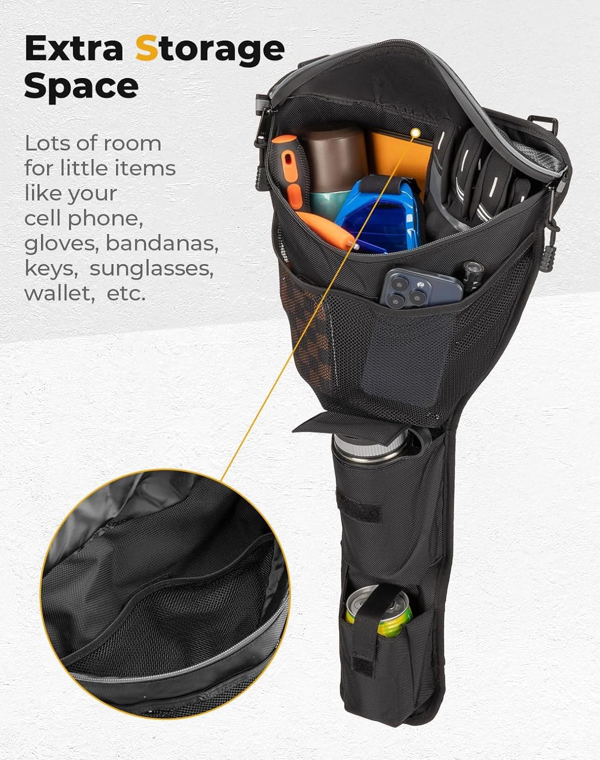 Photo of Kemimoto Center Storage Bag with Cup holder for 2024-2025 Polaris RZR XP 1000/ 4 by Kemimoto - Premium for UTVs / Side by Sides