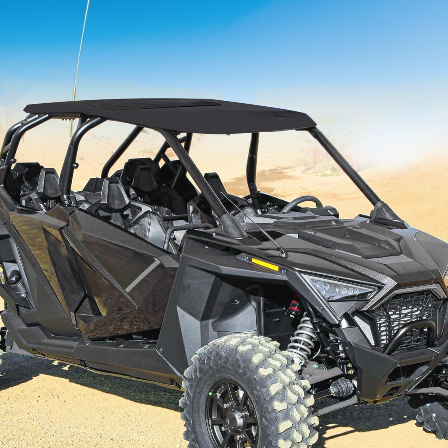 Photo of Soft Top Roof 1680D Fabric for Polaris RZR PRO XP4 4-Seater Models by Kemimoto - Premium for UTVs / Side by Sides