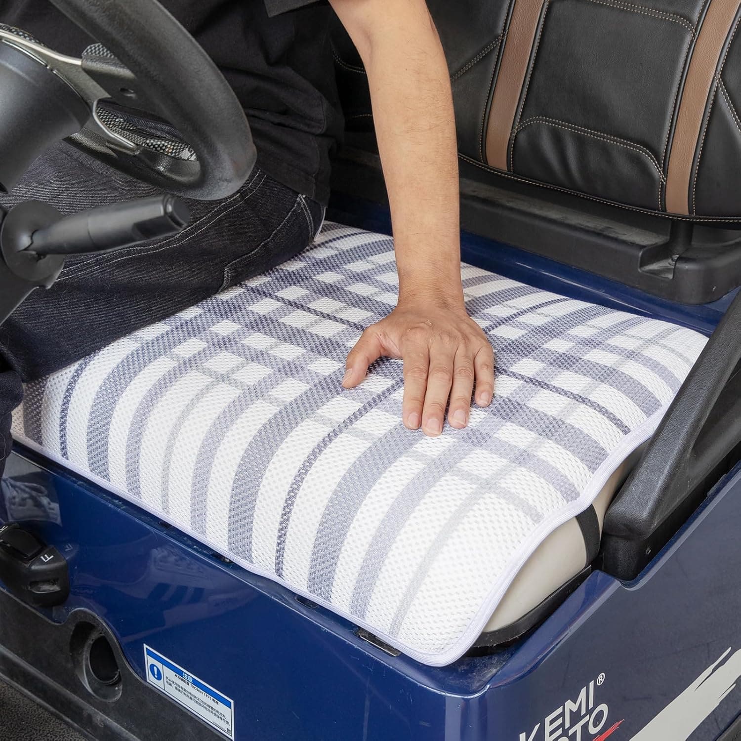 Photo of Golf Cart Seat Towel Blanket Covers for EZGO, Club Car (2-Seat) by Kemimoto - Premium for UTVs / Side by Sides