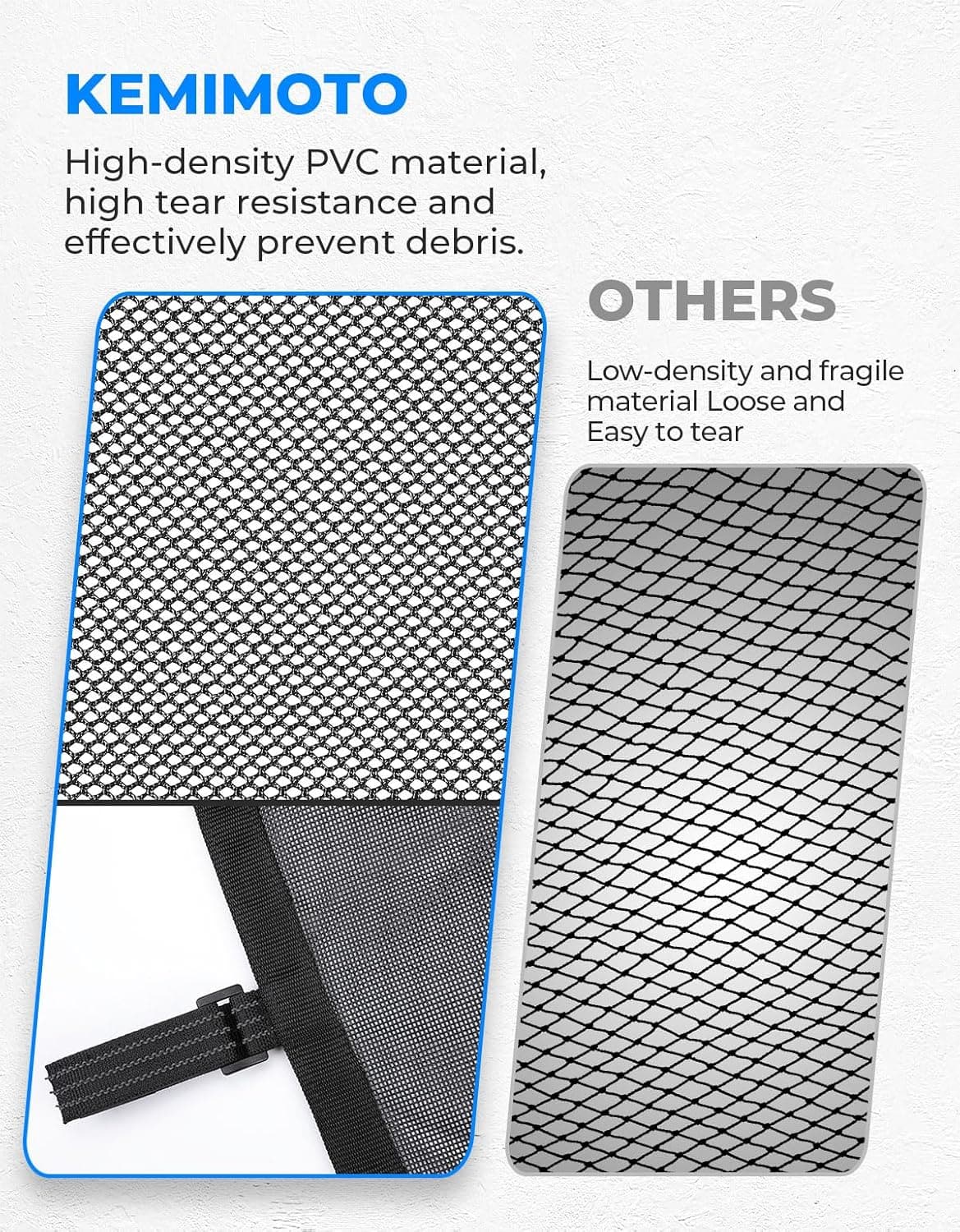 Photo of Mesh Shield Protective Door Net for 2014-2023 Polaris RZR XP 1000 by Kemimoto - Premium for UTVs / Side by Sides