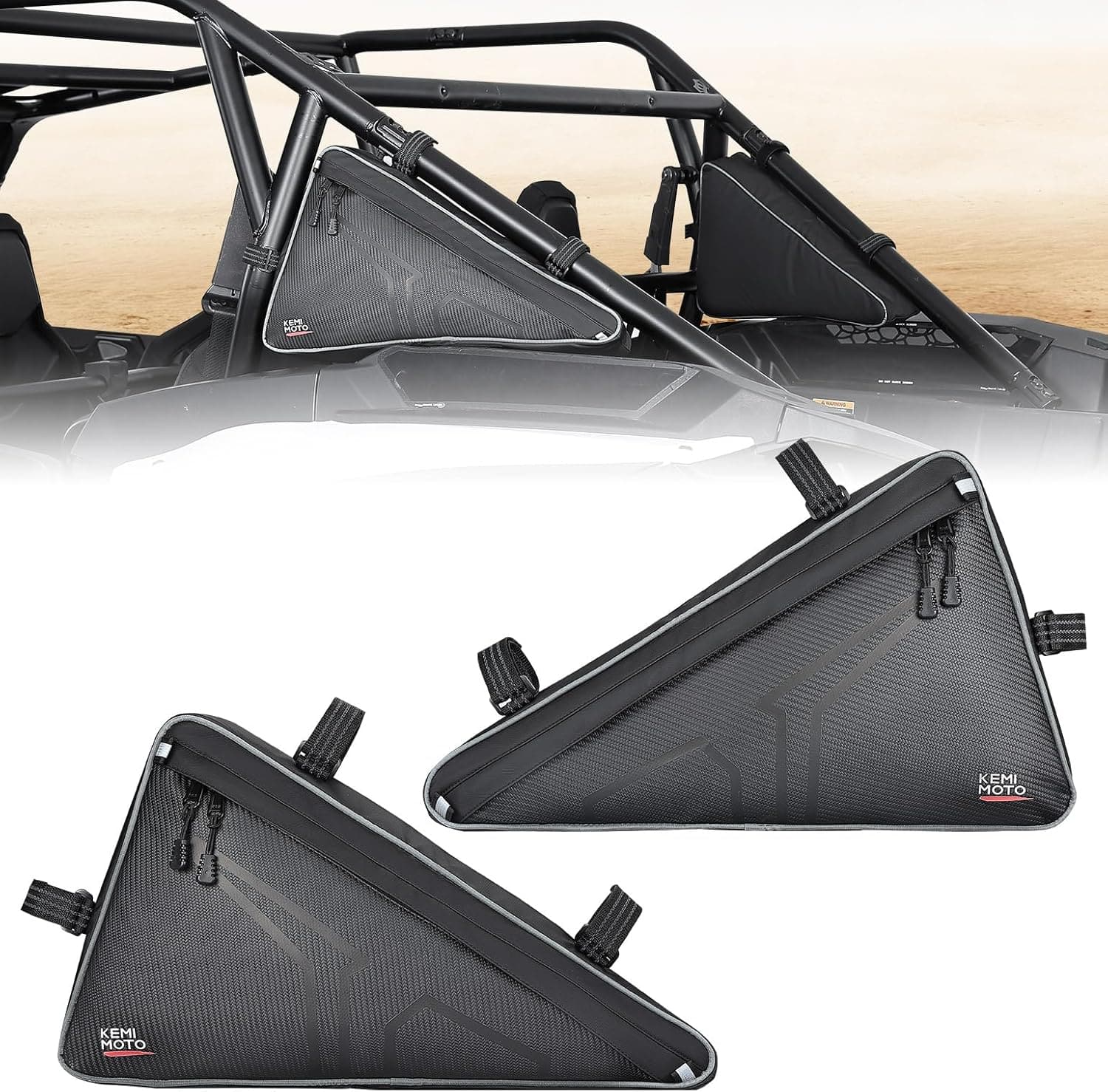 Photo of UTV Storage Bags Side Tool Bags for Polaris RZR XP 1000/4 2024-2025 by Kemimoto - Premium for UTVs / Side by Sides