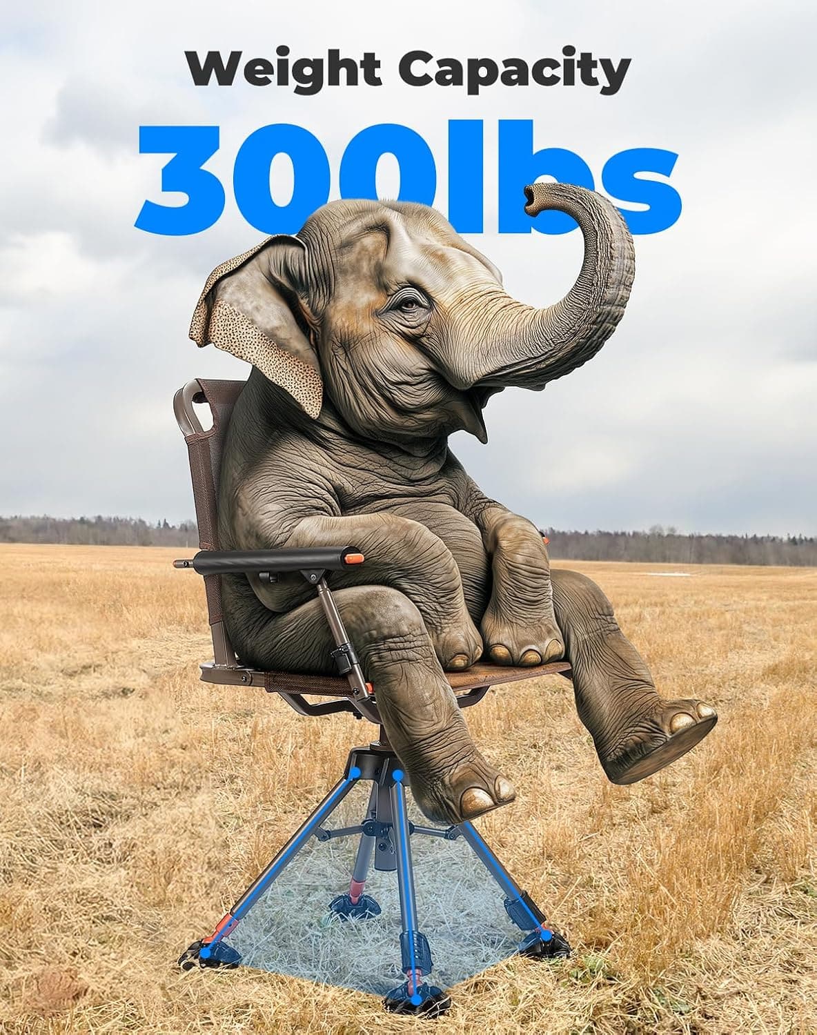 Photo of Hunting Chair 360 Degree Silent Swivel Folding Chair by Kemimoto - Premium for UTVs / Side by Sides
