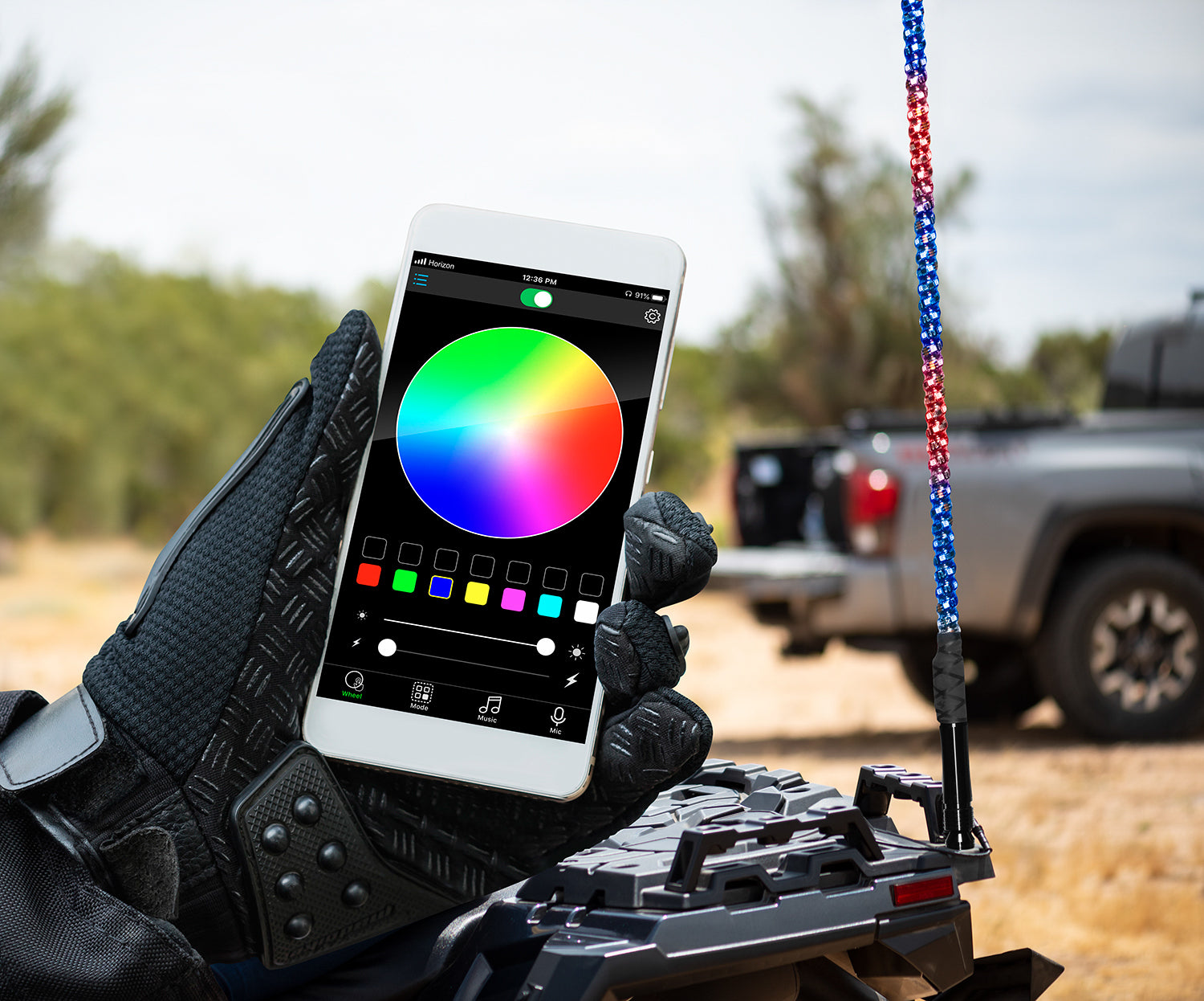Photo of BOSS AUDIO 4' LED WHIP W/ BLUETOOTH by BOSS AUDIO - Premium Illumination for UTVs / Side by Sides