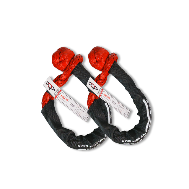 Photo of Soft Shackle 1/2'' x 24” with sleeve and bag (Set of 2 Shackles) (Lifetime Warranty) by MOJAB OFFROAD - Premium Soft Shackle for UTVs / Side by Sides