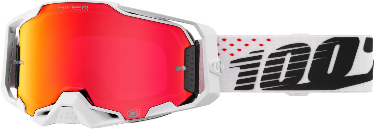 100% Armega HiPER Goggles - Invicta HiPER Red Mirror Lens