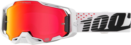 100% Armega HiPER Goggles - Invicta HiPER Red Mirror Lens