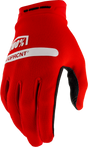 100% Ridecamp Riding Gloves - Red, Small