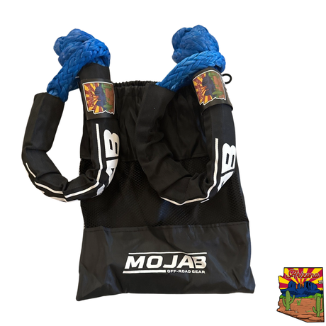 Photo of Soft Shackle 1/2'' x 22'' with sleeve and bag (Set of 2 Shackles) (Lifetime Warranty) by MOJAB OFFROAD - Premium Soft Shackle for UTVs / Side by Sides