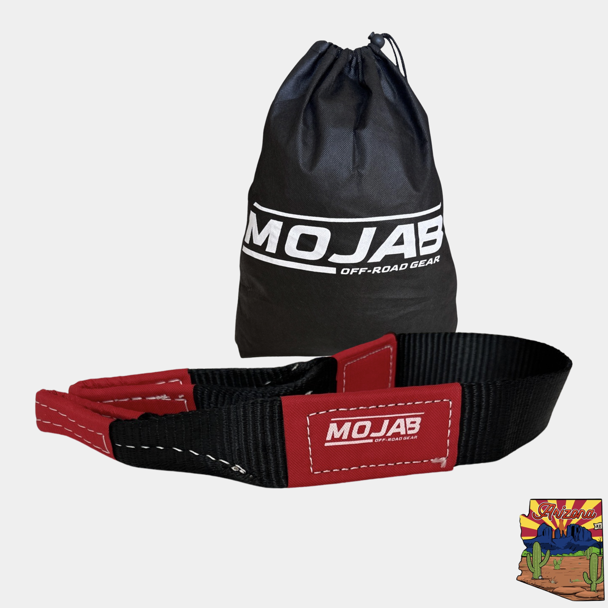 Photo of 2''x4' Short Strap / Winch Strap (Lifetime Warranty) by MOJAB OFFROAD - Premium Tow Strap for UTVs / Side by Sides