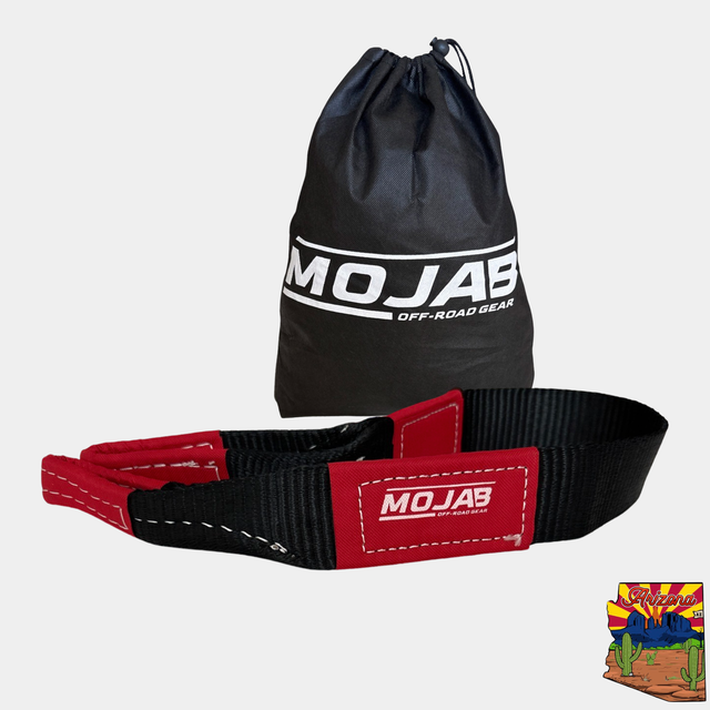 Photo of 2''x4' Short Strap / Winch Strap (Lifetime Warranty) by MOJAB OFFROAD - Premium Tow Strap for UTVs / Side by Sides