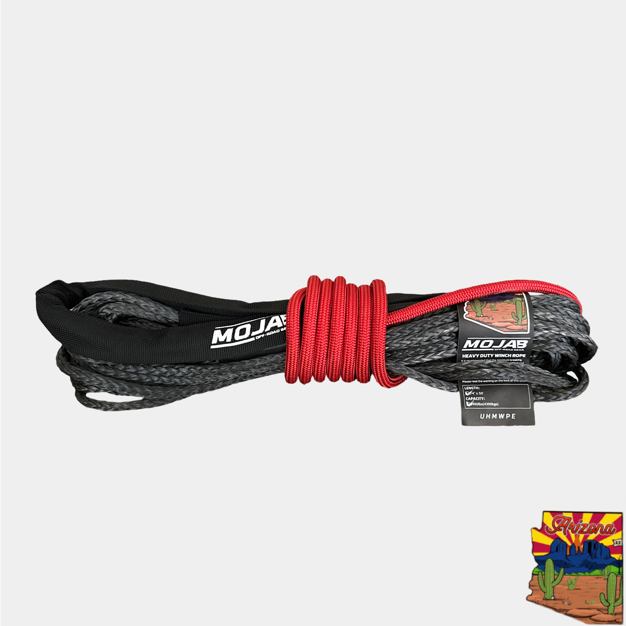 Photo of 1/4” x 50” Heavy duty SXS synthetic winch line by MOJAB OFFROAD - Premium for UTVs / Side by Sides