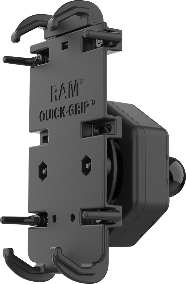 Photo of QUICK-GRIP XL PHONE HOLDER WITH VIBE-SAFE ADAPTER & BALL by RAM - Premium Accessories for UTVs / Side by Sides