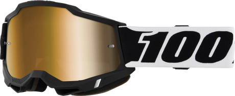 100% Accuri 2 Goggles - Blck001 True Gold Mirror Lens