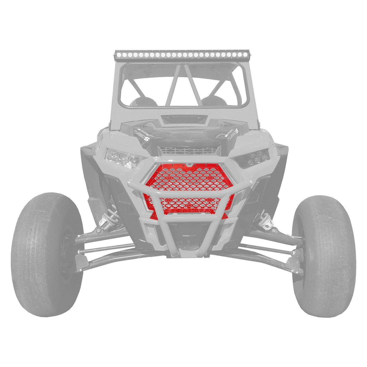 50 Caliber Racing Polaris RZR XP1000 / XP Turbo / Turbo S CNC Billet Grill with Bumper Notch - 2-Tone + Multiple Colors
