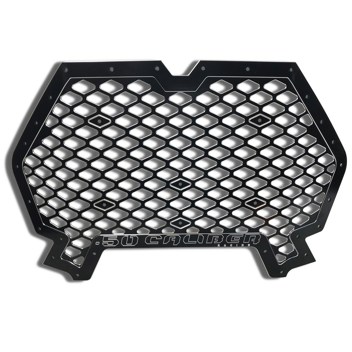 50 Caliber Racing Polaris RZR XP1000 / XP Turbo / Turbo S CNC Billet Grill with Bumper Notch - 2-Tone + Multiple Colors