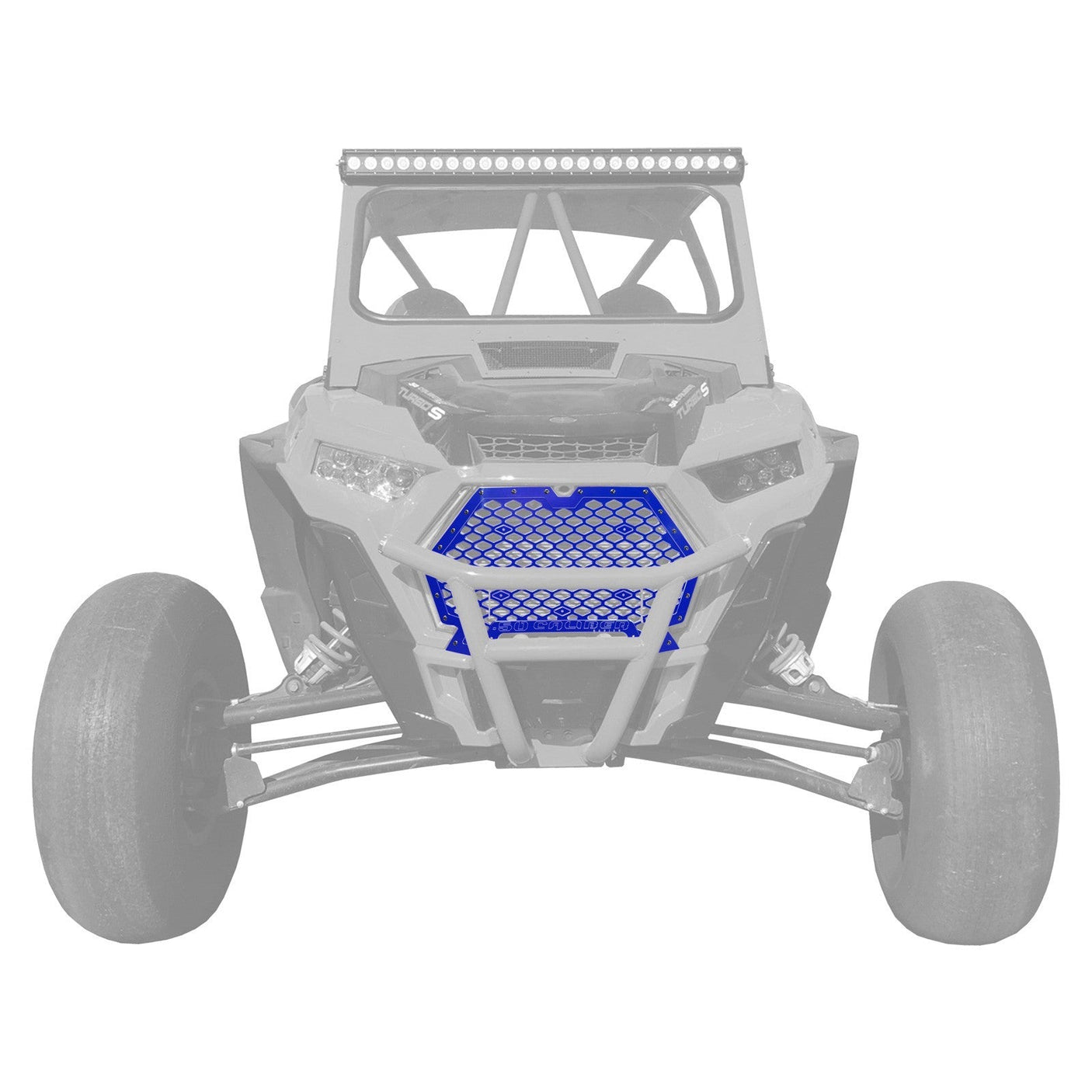 50 Caliber Racing Polaris RZR XP1000 / XP Turbo / Turbo S CNC Billet Grill with Bumper Notch - 2-Tone + Multiple Colors
