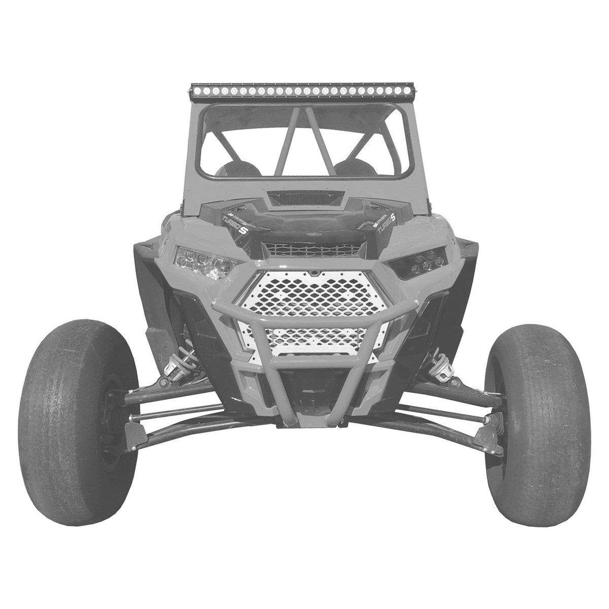 50 Caliber Racing Polaris RZR XP1000 / XP Turbo / Turbo S CNC Billet Grill with Bumper Notch - 2-Tone + Multiple Colors