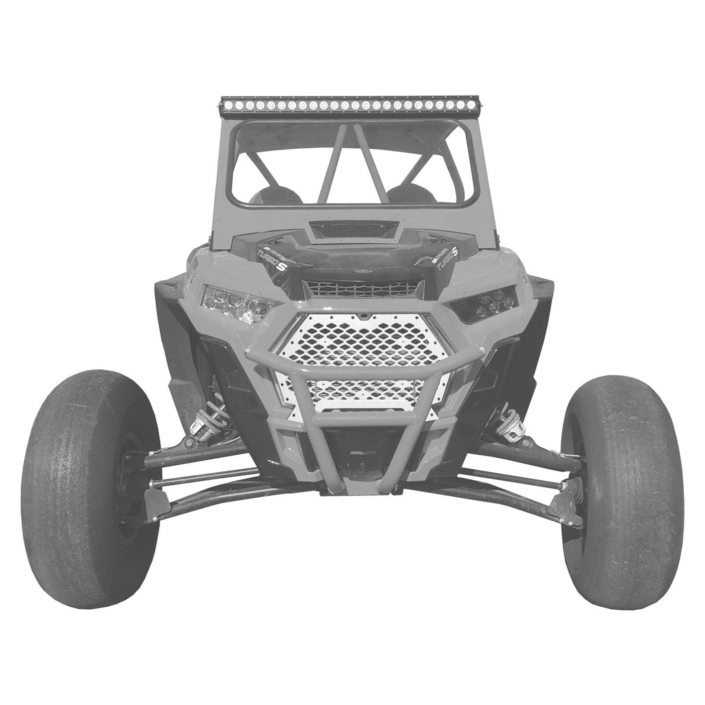 50 Caliber Racing Polaris RZR XP1000 / XP Turbo / Turbo S CNC Billet Grill with Bumper Notch - 2-Tone + Multiple Colors