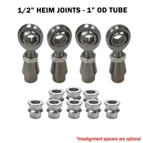 Sway Bar Link Fab Kit -  1/2" Chromoly Heim - 1" OD Tubing - 50 Caliber Racing