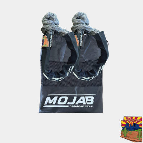 Photo of Soft Shackle 1/2'' x 22'' with sleeve and bag (Set of 2 Shackles) (Lifetime Warranty) by MOJAB OFFROAD - Premium Soft Shackle for UTVs / Side by Sides