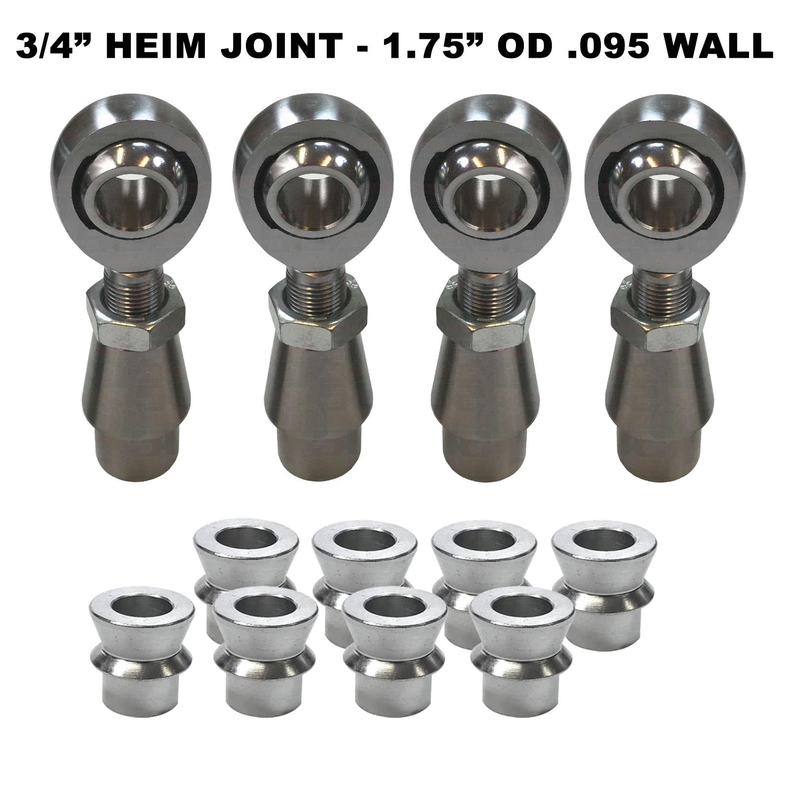 Sway Bar Link Fab Kit - 3/4" Chromoly Heim Joints + Bungs for 1.75" OD Tubing
