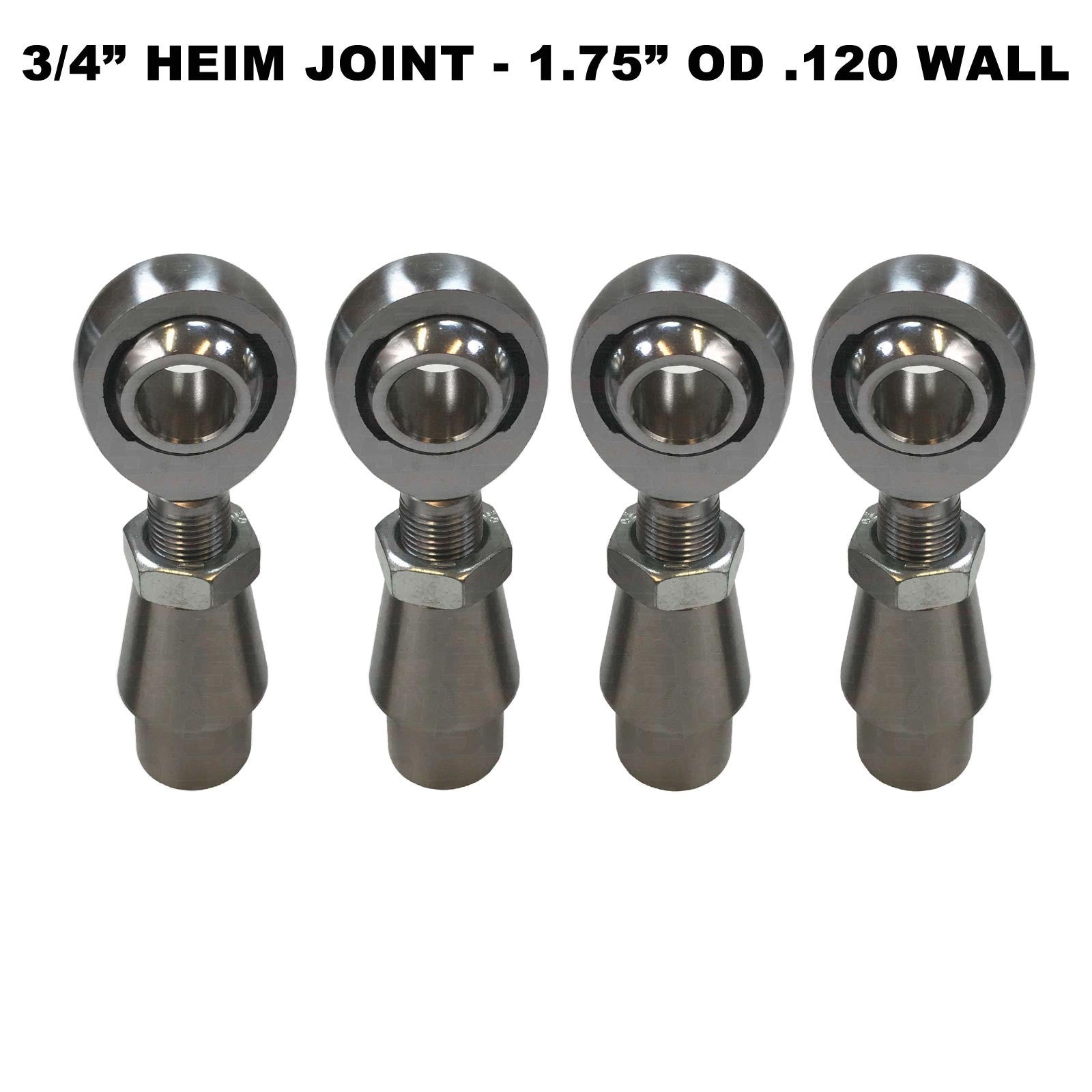 Sway Bar Link Fab Kit - 3/4" Chromoly Heim Joints + Bungs for 1.75" OD Tubing