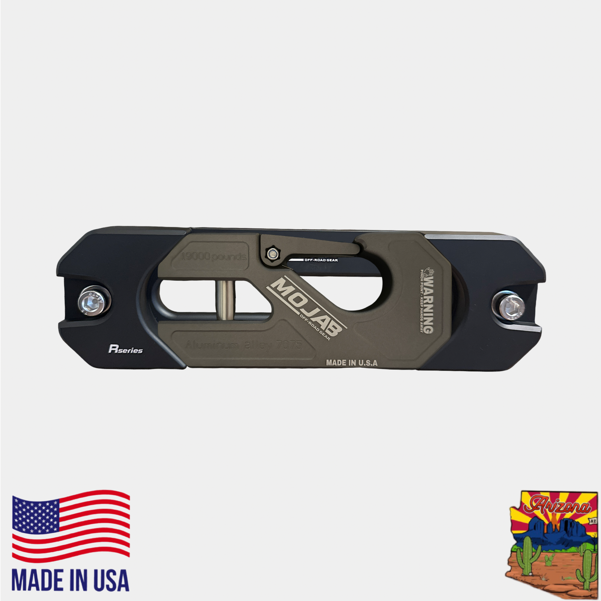 Photo of Aluminum Recessed Winch Shackle with Fairlead Kit, closed latch (LIFE TIME WARRANTY*) by MOJAB OFFROAD - Premium Winches & Winch Mounts for UTVs / Side by Sides