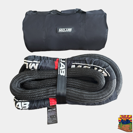 Photo of 1 1/2” x 30' Kinetic rope with storage bag (Lifetime Warranty) by MOJAB OFFROAD - Premium Kinetic rope for UTVs / Side by Sides