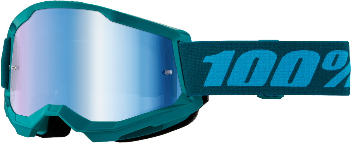 100% Strata 2 Goggles - Stone Blue Mirror Lens