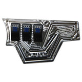 2pc XP 1000 6 Switch Dash Panel w/switches Silver