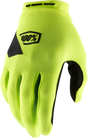 100% Ridecamp Women's Riding Gloves - Fluorescent Yellow/Black, Medium
