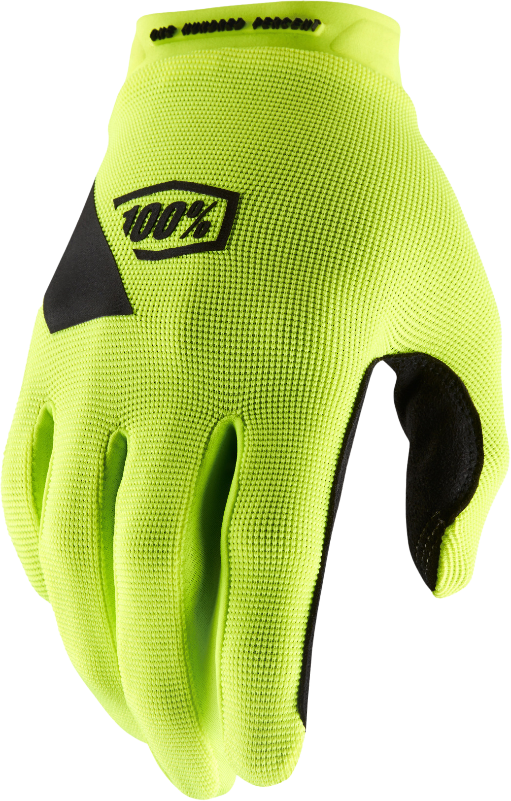 100% Ridecamp Riding Gloves - Fluorescent Yellow, Large