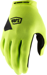 100% Ridecamp Women's Riding Gloves - Fluorescent Yellow/Black, XL