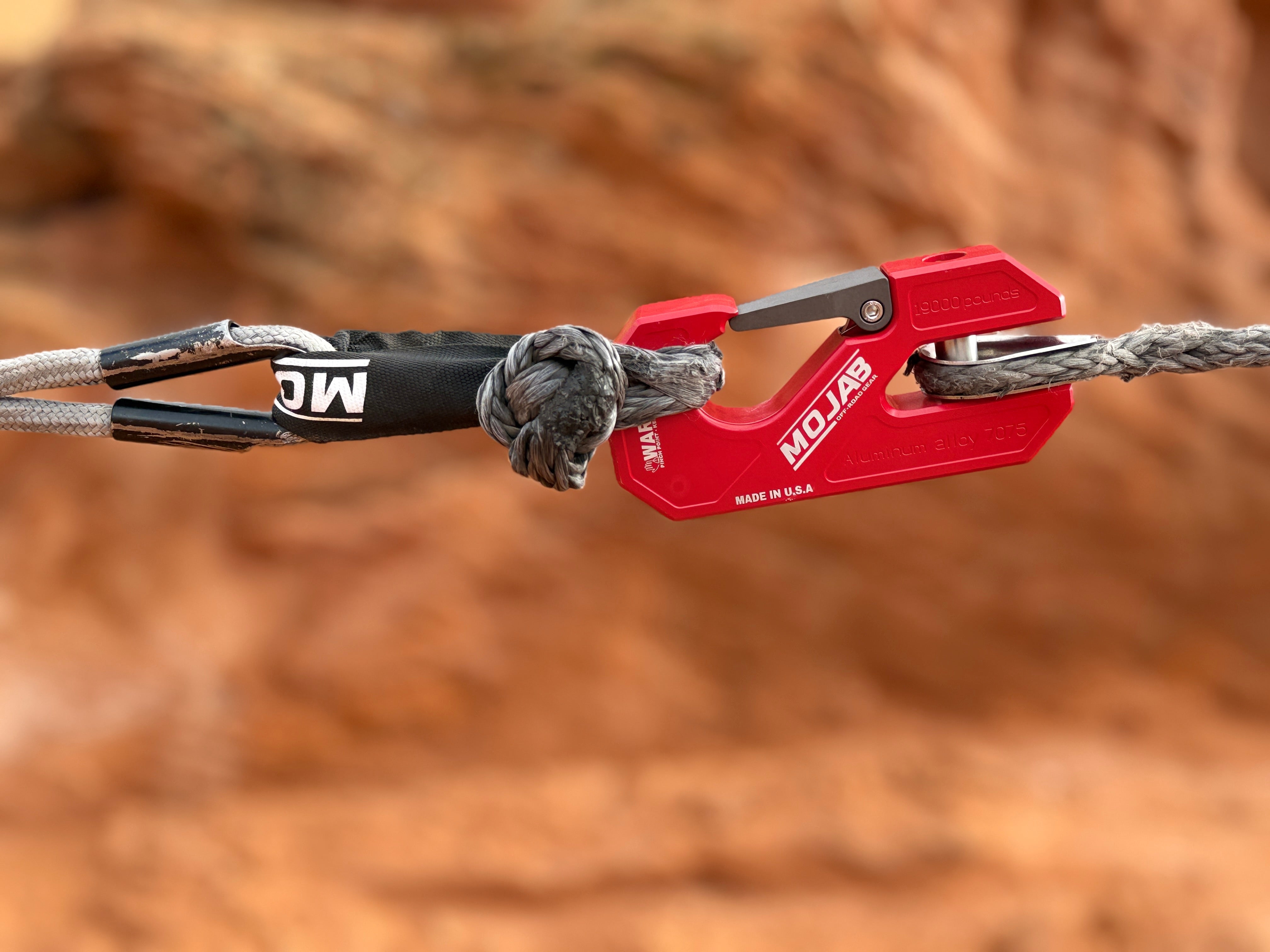 Photo of Aluminum Recessed Winch Shackle with Fairlead Kit, closed latch (LIFE TIME WARRANTY*) by MOJAB OFFROAD - Premium Winches & Winch Mounts for UTVs / Side by Sides