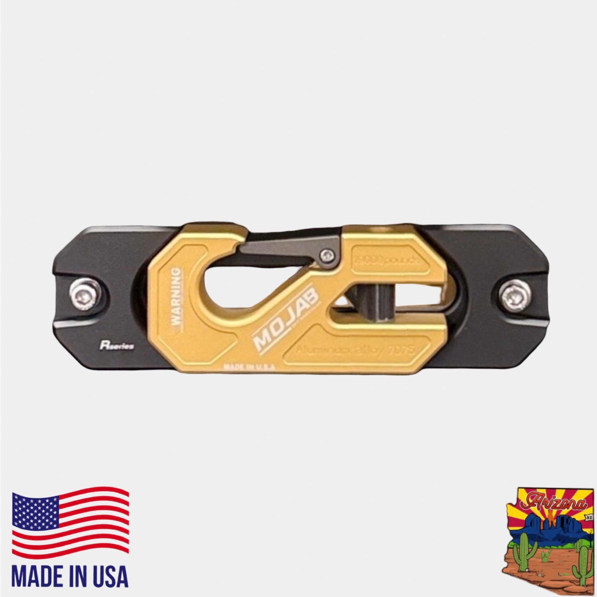 Photo of Aluminum Recessed Winch Shackle with Fairlead Kit, closed latch (LIFE TIME WARRANTY*) by MOJAB OFFROAD - Premium Winches & Winch Mounts for UTVs / Side by Sides