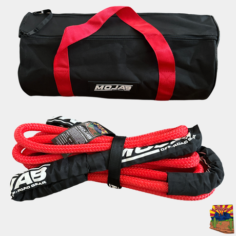 Photo of 5/8'' x 26' Kinetic rope with storage bag (Lifetime Warranty) by MOJAB OFFROAD - Premium for UTVs / Side by Sides