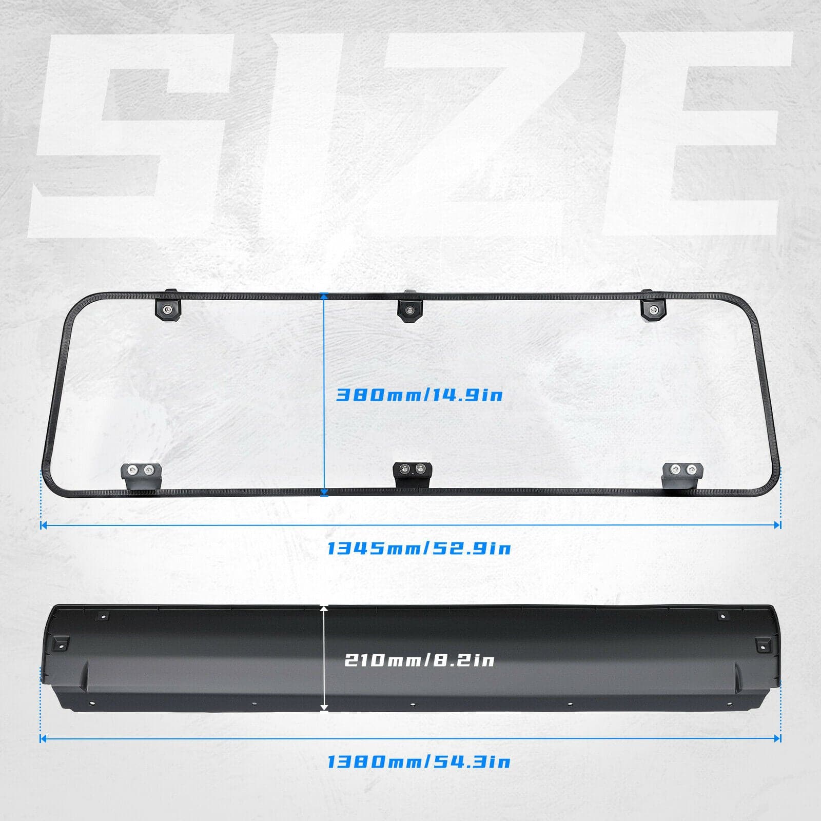 Photo of Rear Windshield Clear for Polaris General 1000 / 4 2016-2024 by Kemimoto - Premium for UTVs / Side by Sides