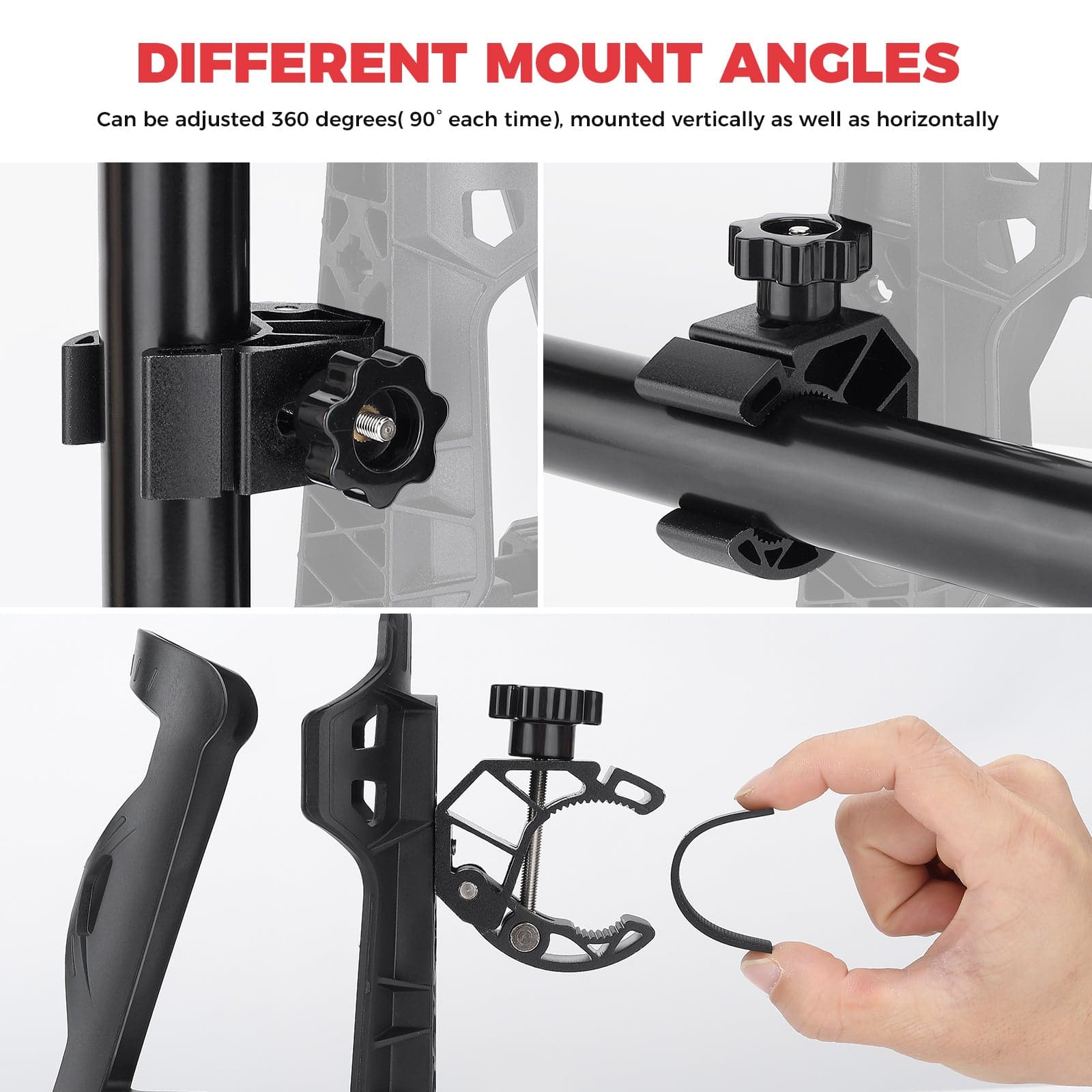 Photo of ATV Motorcycle Cup Holder with 0.6"-1.56" Metal Clamp by Kemimoto - Premium for UTVs / Side by Sides