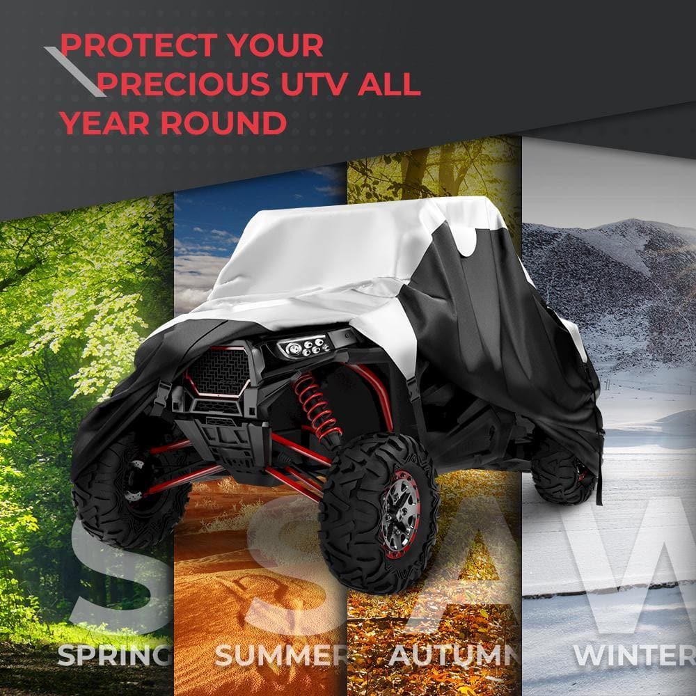 Photo of UTV Cover Waterproof 420D Fit Can-Am/ Polaris/ Kawasaki by Kemimoto - Premium for UTVs / Side by Sides
