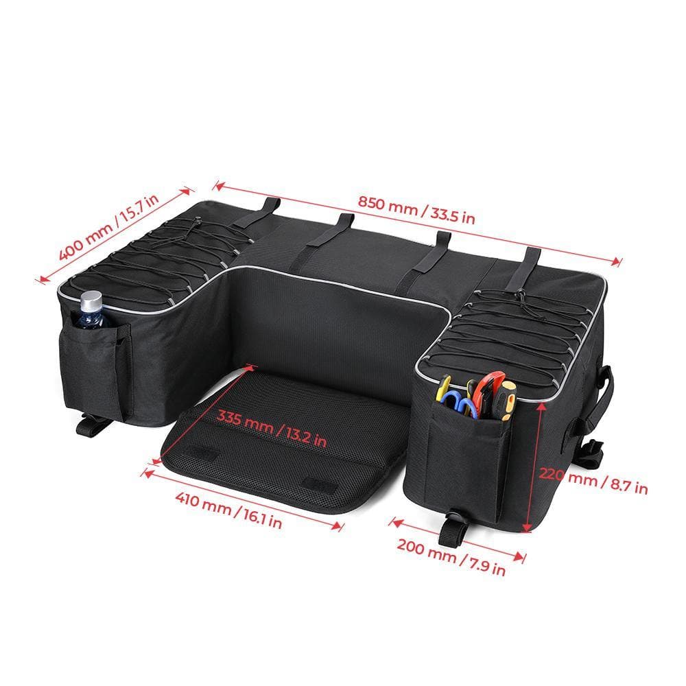 Photo of Kemimoto ATV Rear Cargo Rack Bag by Kemimoto - Premium for UTVs / Side by Sides