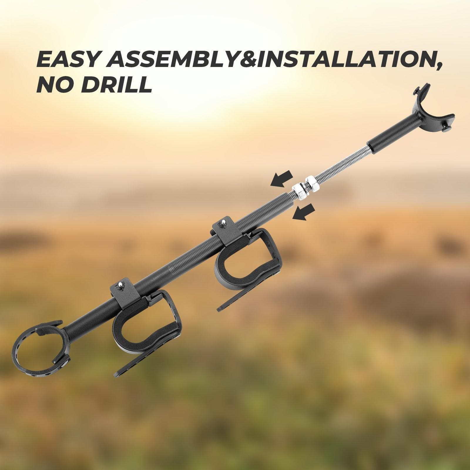 Photo of Overhead Bracket Holder Rack (Front to Back) by Kemimoto - Premium for UTVs / Side by Sides
